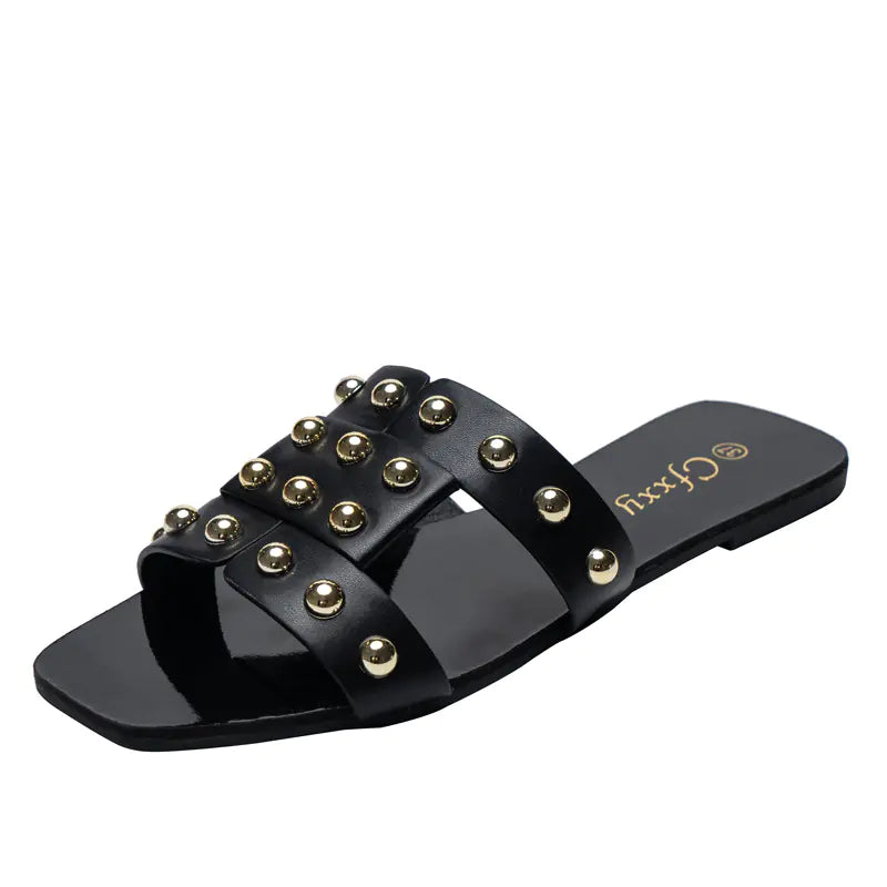 29 Fashion Rivet Flat Sandals for Women’s Casual Wear