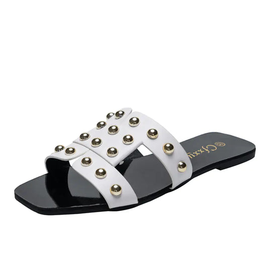 29  Fashion Rivet Flat Sandals for Women’s Casual Wear