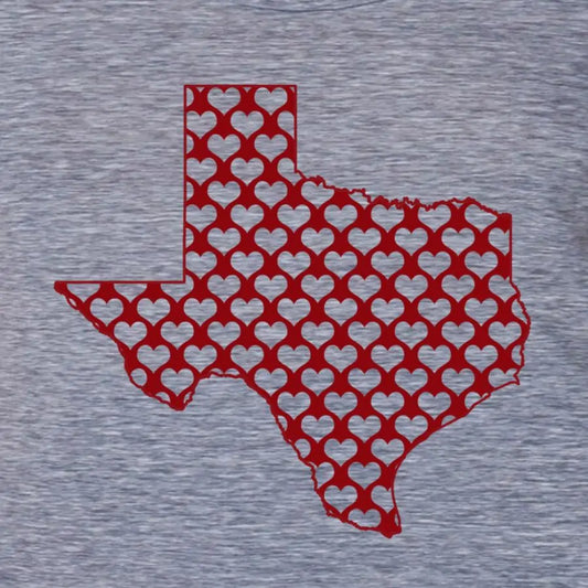 48  Texas hearts- women's tee shirt